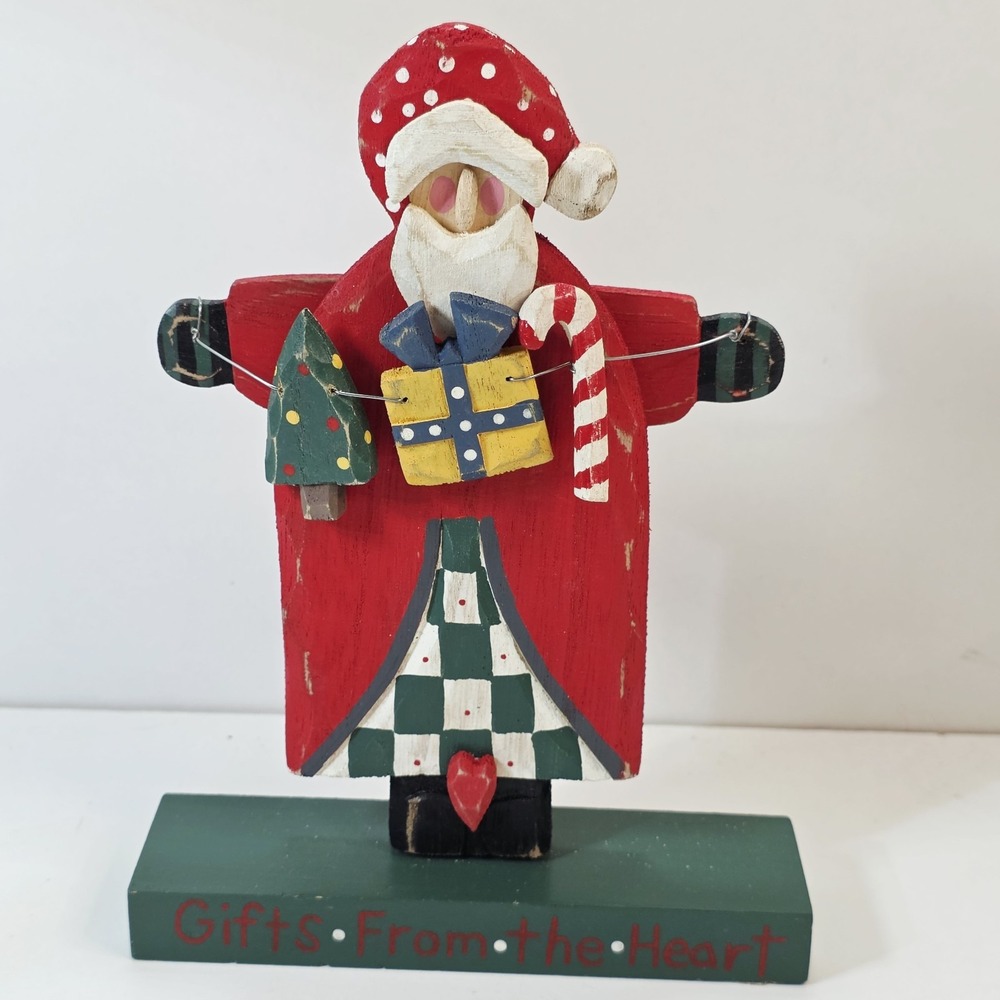 Folk Art Santa Wooden Christmas Decor Midwest Cannon Falls Ilona Steelhammer
